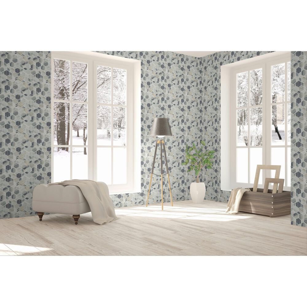Dal-Tile Gamma Azure 14&#39;&#39; X 16&#39;&#39; HYPNOTIC Natural Stone Mosaic Sheet, , large