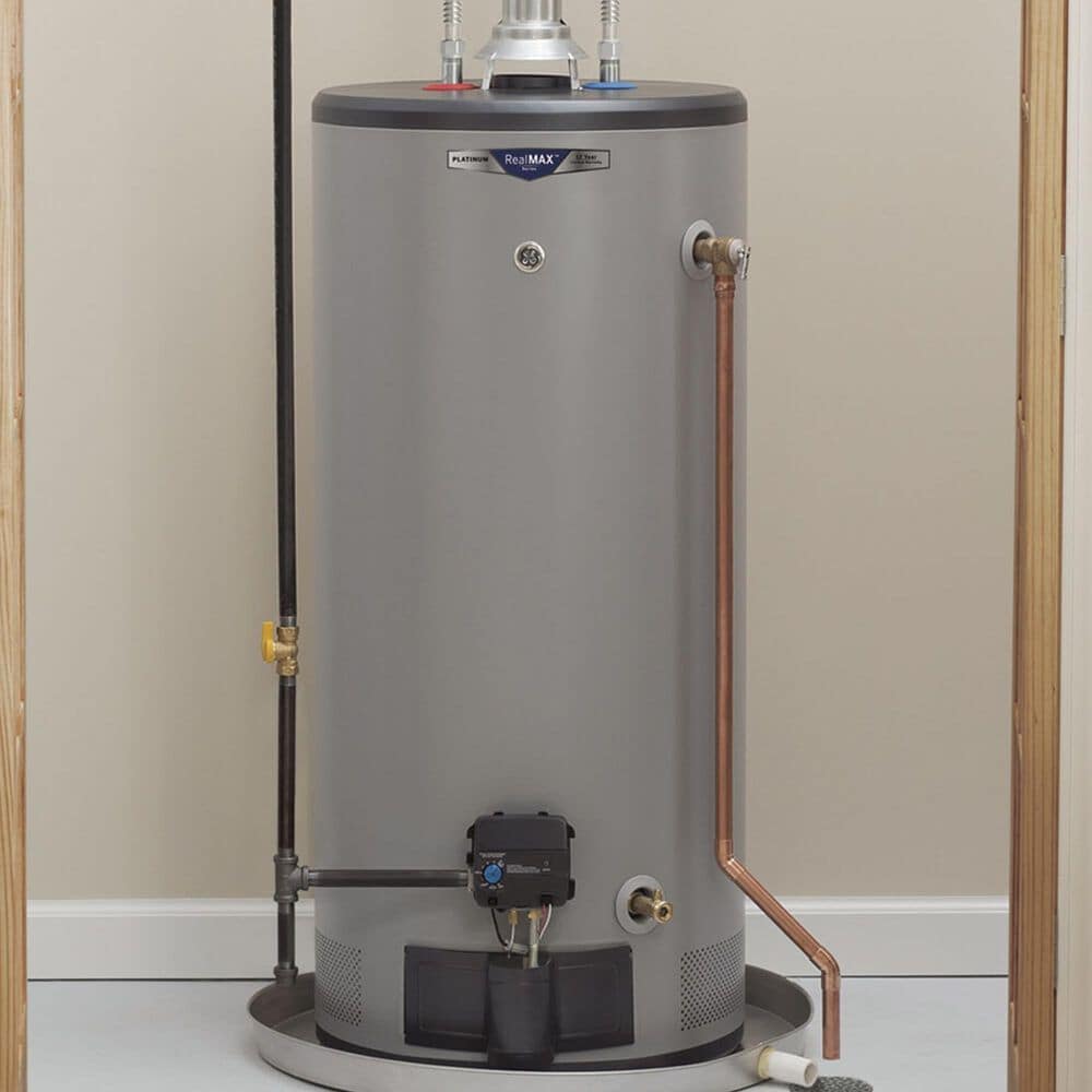 GE Appliances RealMAX Premium 40-Gallon Short Liquid Propane Atmospheric Water Heater in Gray, , large