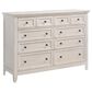Hawthorne Furniture San Mateo 3-Piece Queen Panel Bedroom Set in Rustic White, , large