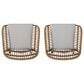 Hearth and Haven Rodney Outdoor Chair with Beige Cushion in Brown (Set of 2), , large