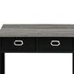 HOMLUX 32" Computer Desk with Two Drawers in French Oak Grey and Black, , large