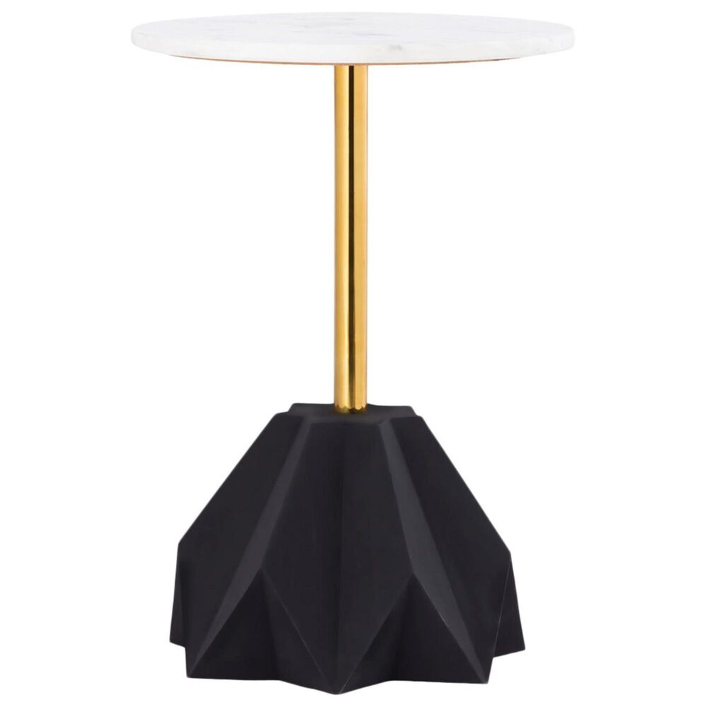 Tov Furniture Origami Side Table in Black and Gold, , large