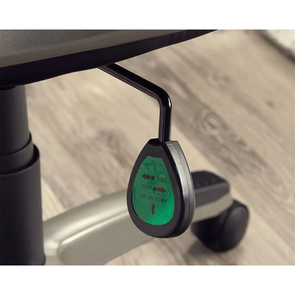 Sauder Gruga Managers Chair in Black Leather, , large