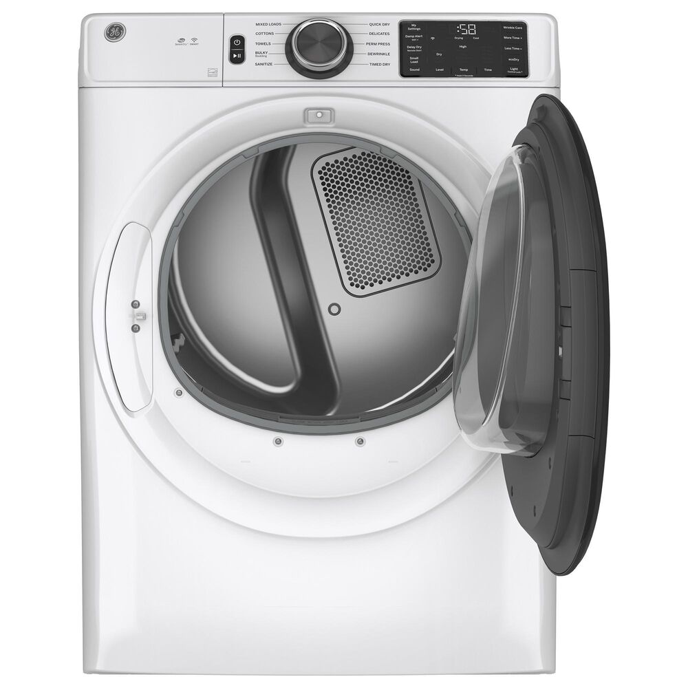 GE Appliances 7.8 cu. ft. Capacity Smart Front Load Gas Dryer with Sanitize Cycle - White, , large