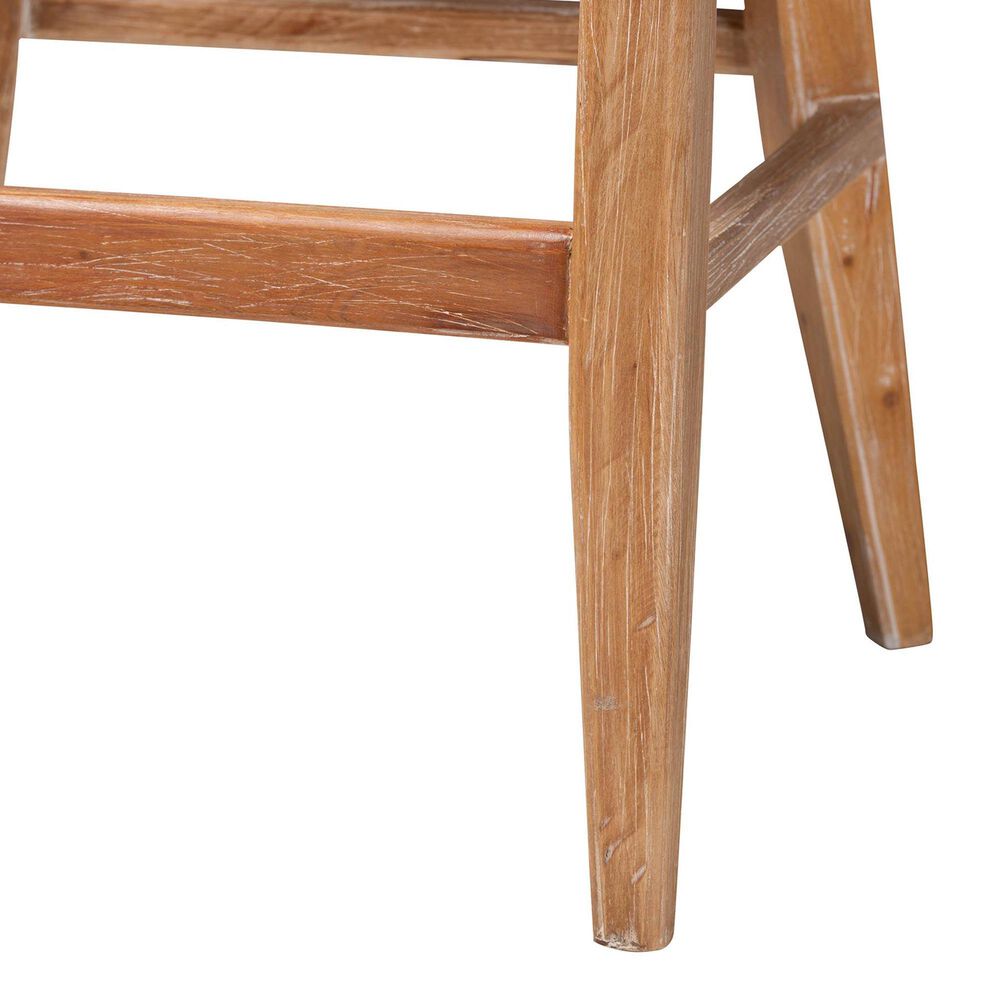 Baxton Studio Ridley Bar Stool in Whitewash, , large
