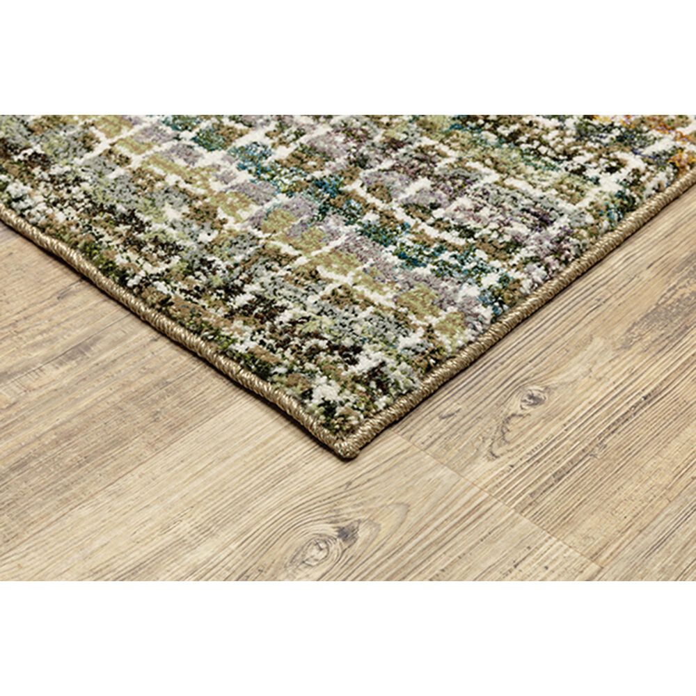 Oriental Weavers Atlas Stripe 747A0 1&#39;10&quot; x 3&#39;2&quot; Green Scatter Rug, , large