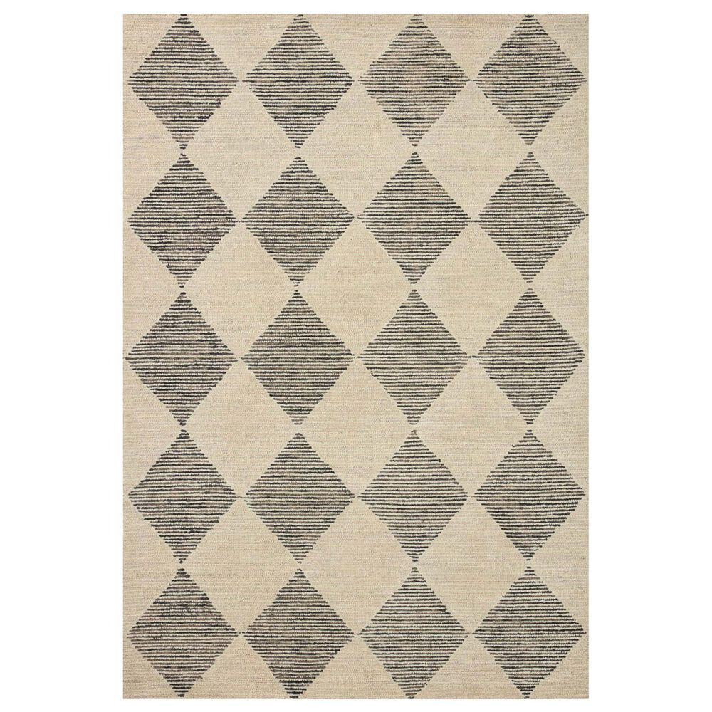 Chris Loves Julia x Loloi Francis 9"3" x 13" Beige and Charcoal Area Rug, , large