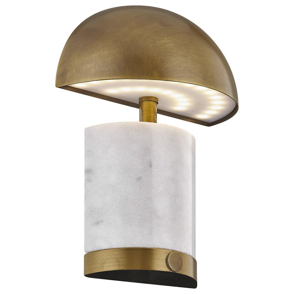 Savoy House Cora 1-Light Portable Rechargeable LED Table Lamp in Brass, , large