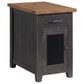 Forma & Co Rustic Chairside Table in Black and Honey, , large