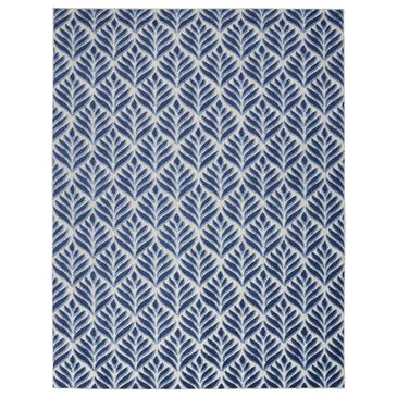 Nourison Aloha Floral 2"8" x 4" Blue Indoor/Outdoor Area Rug, , large