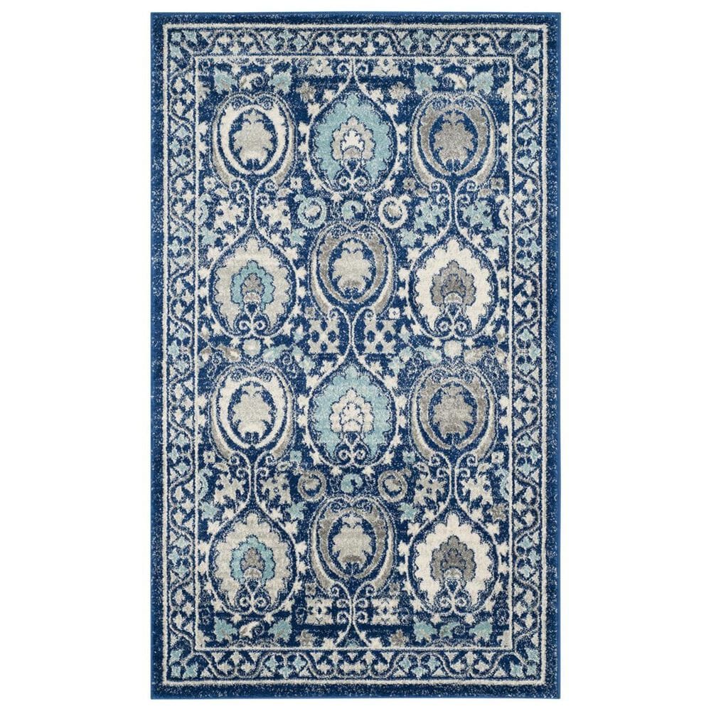 Safavieh Evoke EVK251C 2"2" x 4" Blue and Ivory Scatter Rug, , large