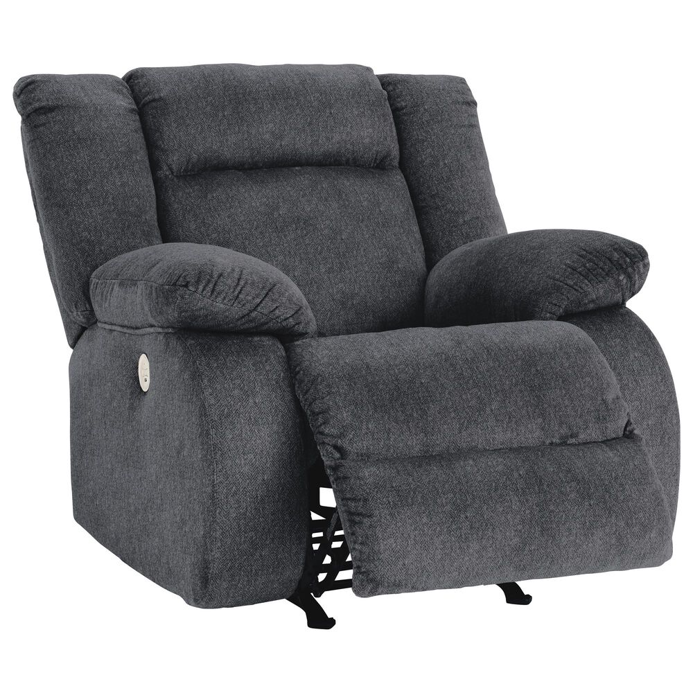 Ashley Burkner Power Rocker Recliner in Marine Velvet, , large