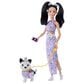 Barbie Twinning Looks Fashion Doll with Pet Dog and Accessories in Purple, , large