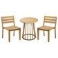 Hearth and Haven 3-Piece Outdoor Bistro Set with Round Table in Teak, , large
