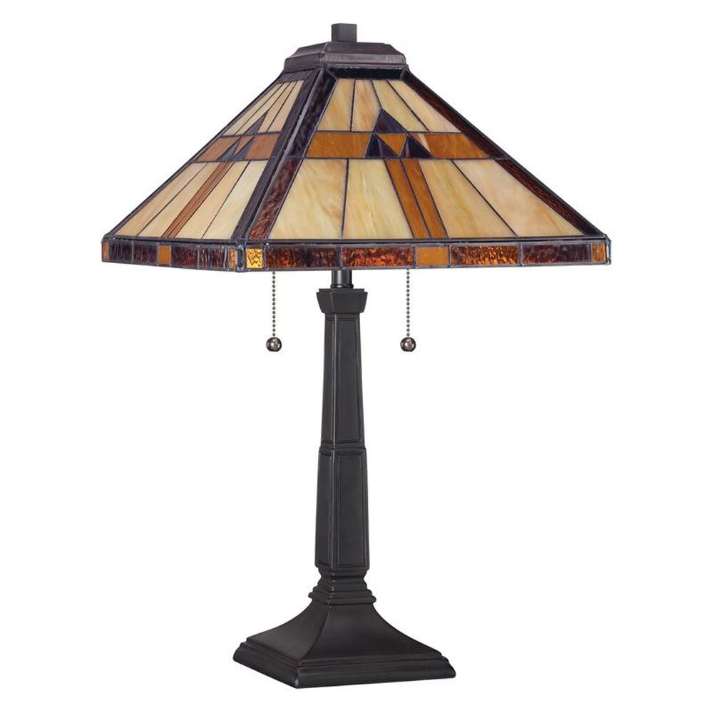 Quoizel Tiffany Bryant 2 Light Table Lamp in Black, , large