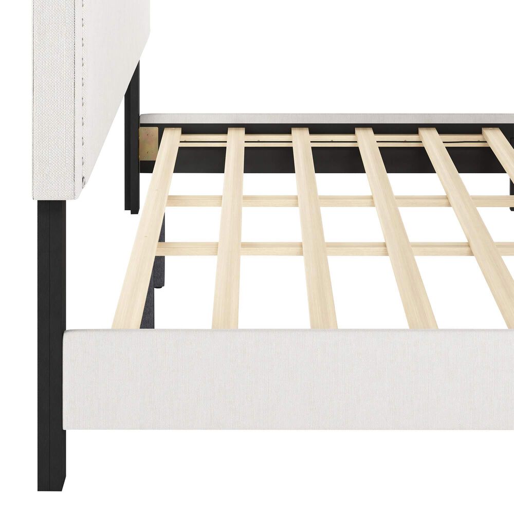HOMLUX Davina King Platform Bed Frame in Gray, , large