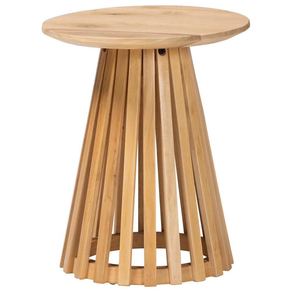 Baxton Studio Caribic End Table in Natural, , large