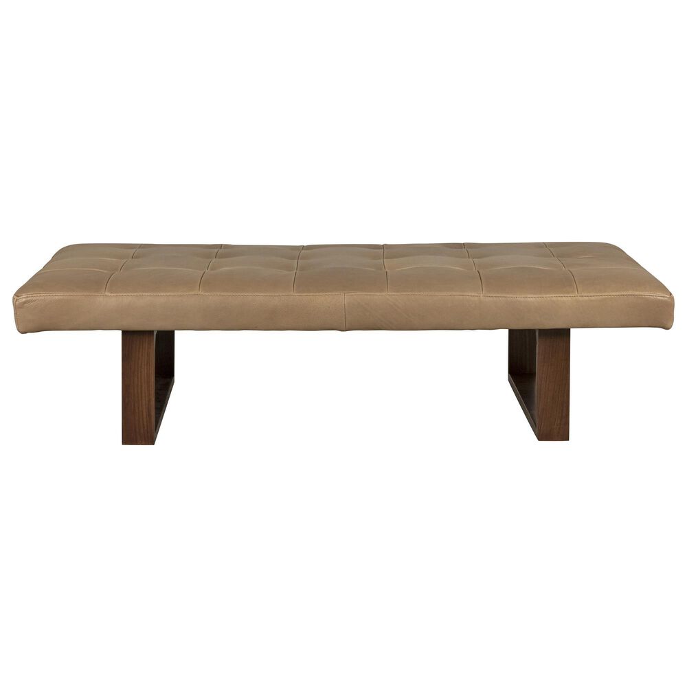 Jonathan Louis Caleb Leather Ottoman in Brighton Dune, , large