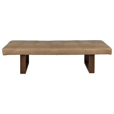 Jonathan Louis Caleb Leather Ottoman in Brighton Dune, , large