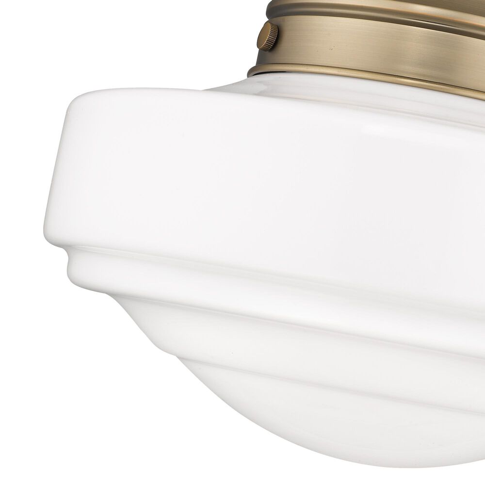 Golden Lighting Ingalls Medium Pendant with Vintage Milk Glass in Modern Brass, , large
