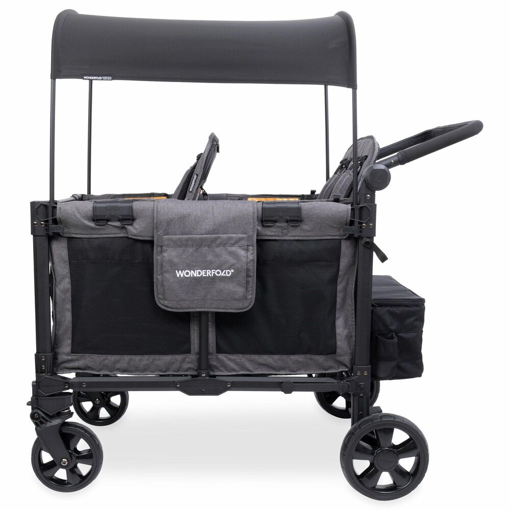 Wonderfold Elite Pro 4-Seater Stroller Wagon in Charcoal Gray, , large
