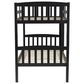 Linon Home Decor Perryton Twin Over Twin Bunk Bed in Sleek Black, , large