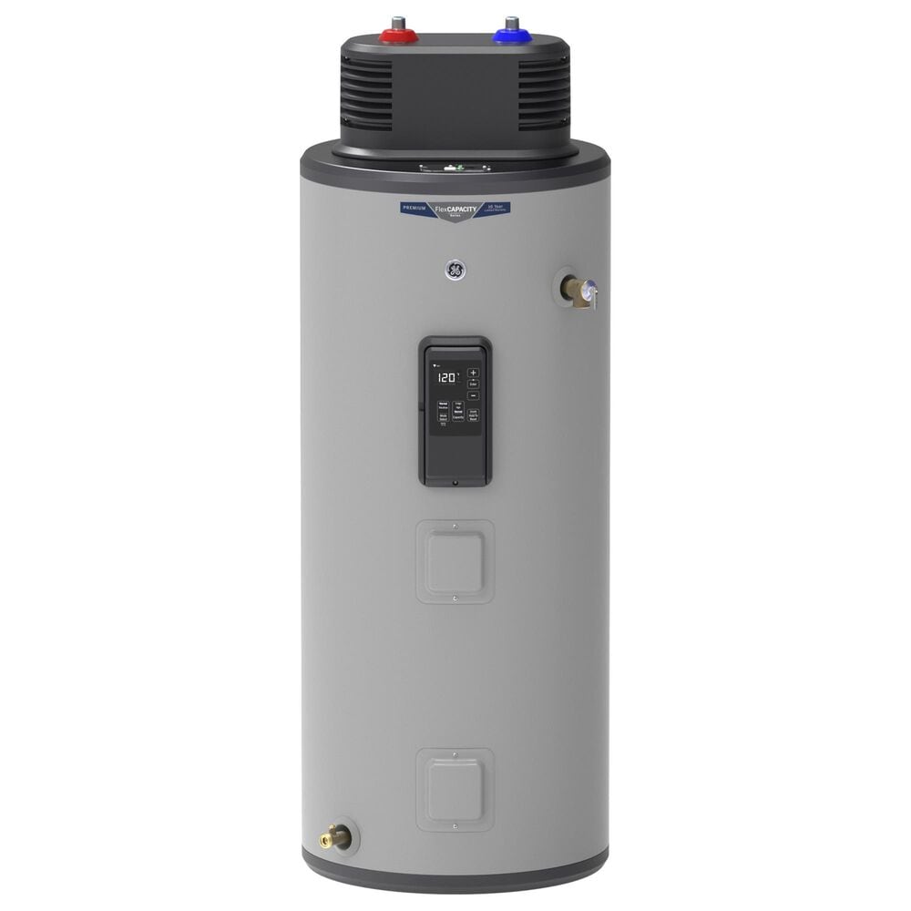GE Appliances 40-Gallon Smart Electric Water Heater with Flexible Capacity in Gray, , large