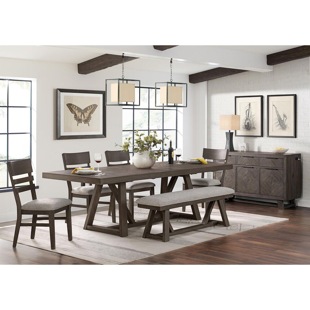 Hawthorne Furniture Hearst 42 X 71-101 Trestle Table in Reclaimed Chevron, , large