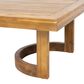 Hearth and Haven 2-Piece Outdoor Conversation Set with Beige Cushion in Teak, , large