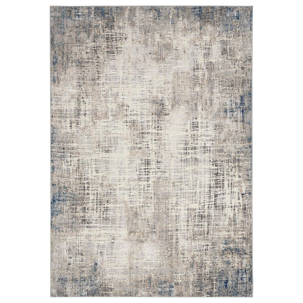 Nourison Infinity 4" x 6" Blue and Multicolor Area Rug, , large