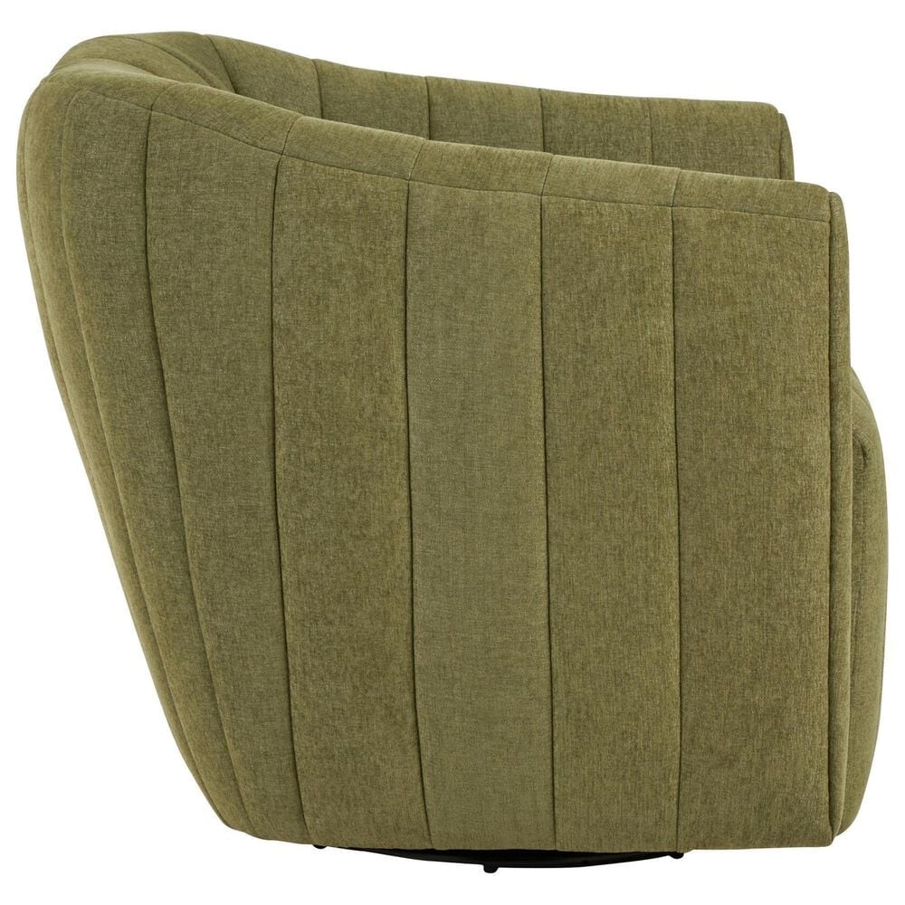 LumiSource Finley Swivel Accent Chair in Green, , large