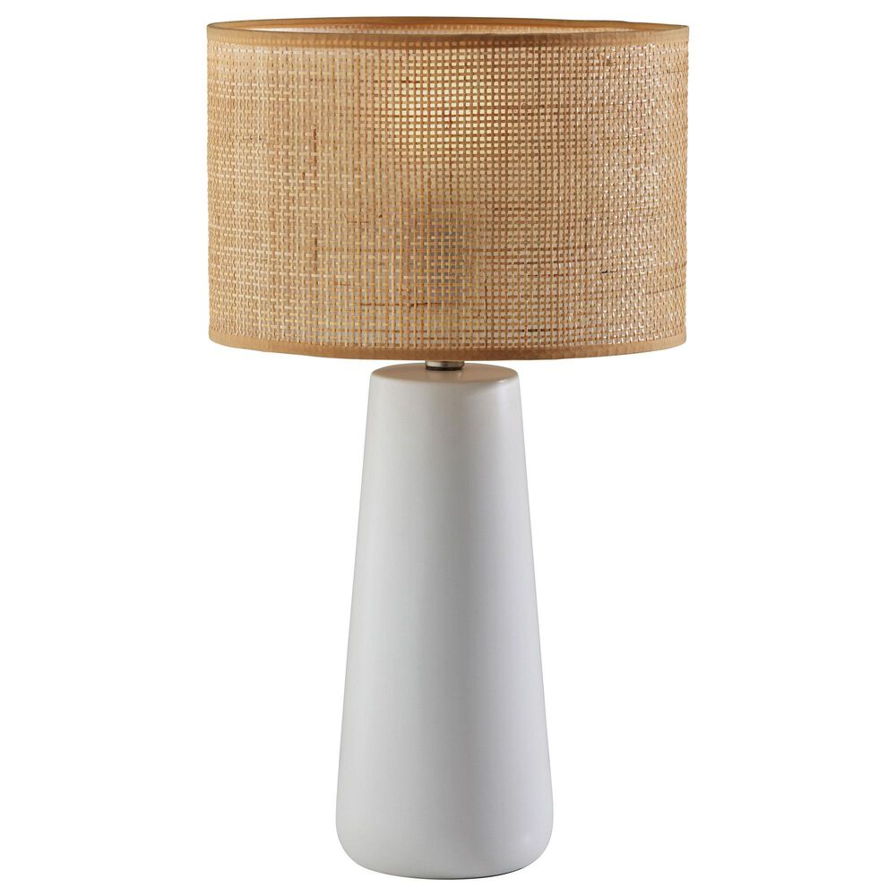 Adesso Sheffield Table Lamp in White, , large