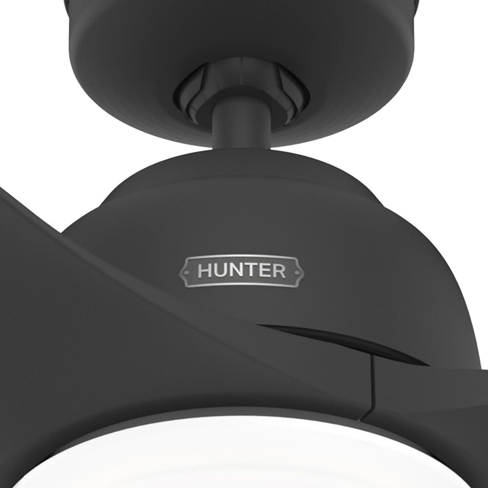 Hunter Gallegos 52&quot; Outdoor Ceiling Fan with Light in Matte Black, , large