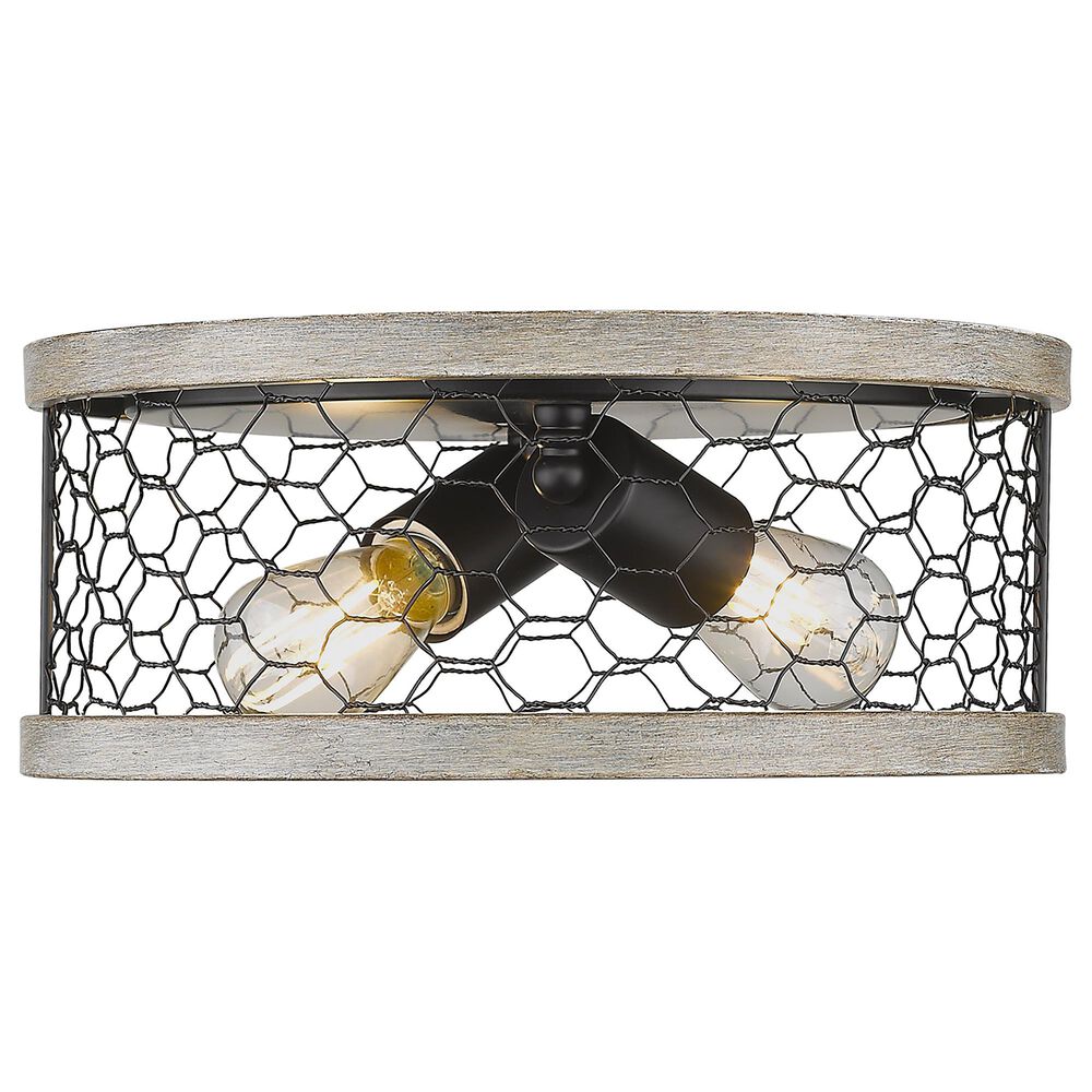 Golden Lighting Bailey 11&quot; Flush Mount in Matte Black, , large