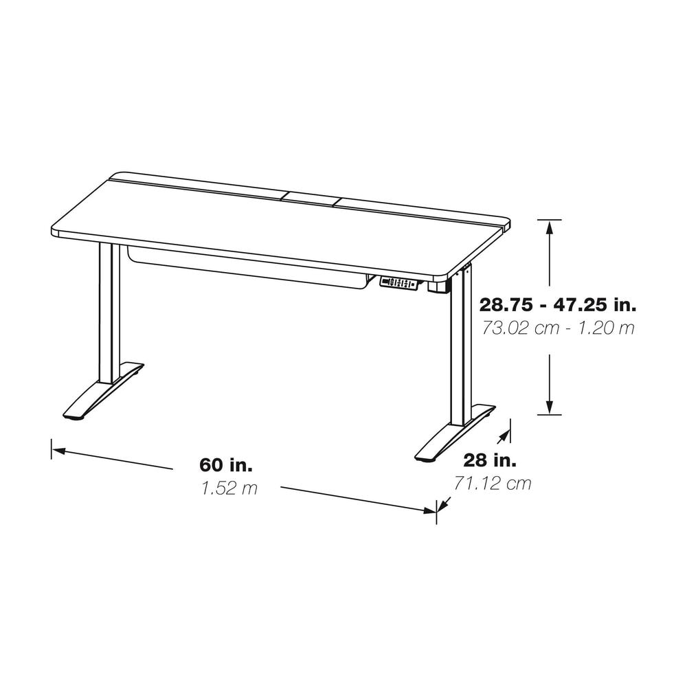 OSP Home Kilo Electric Battlestation Gaming Desk, , large
