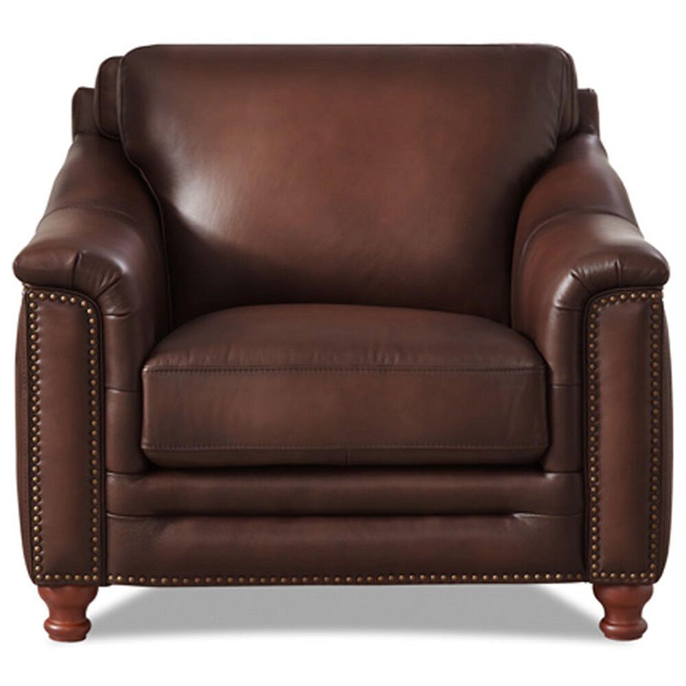 Hydeline Belfast Stationary Chair and Ottoman Set in Caramel Brown, , large