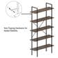Timberlake Hastings Home Industrial 5-Tier Bookcase in Brown and Black, , large
