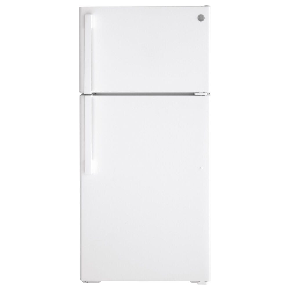GE Appliances 15.6 Cu. Ft. Top-Freezer Refrigerator in White, , large