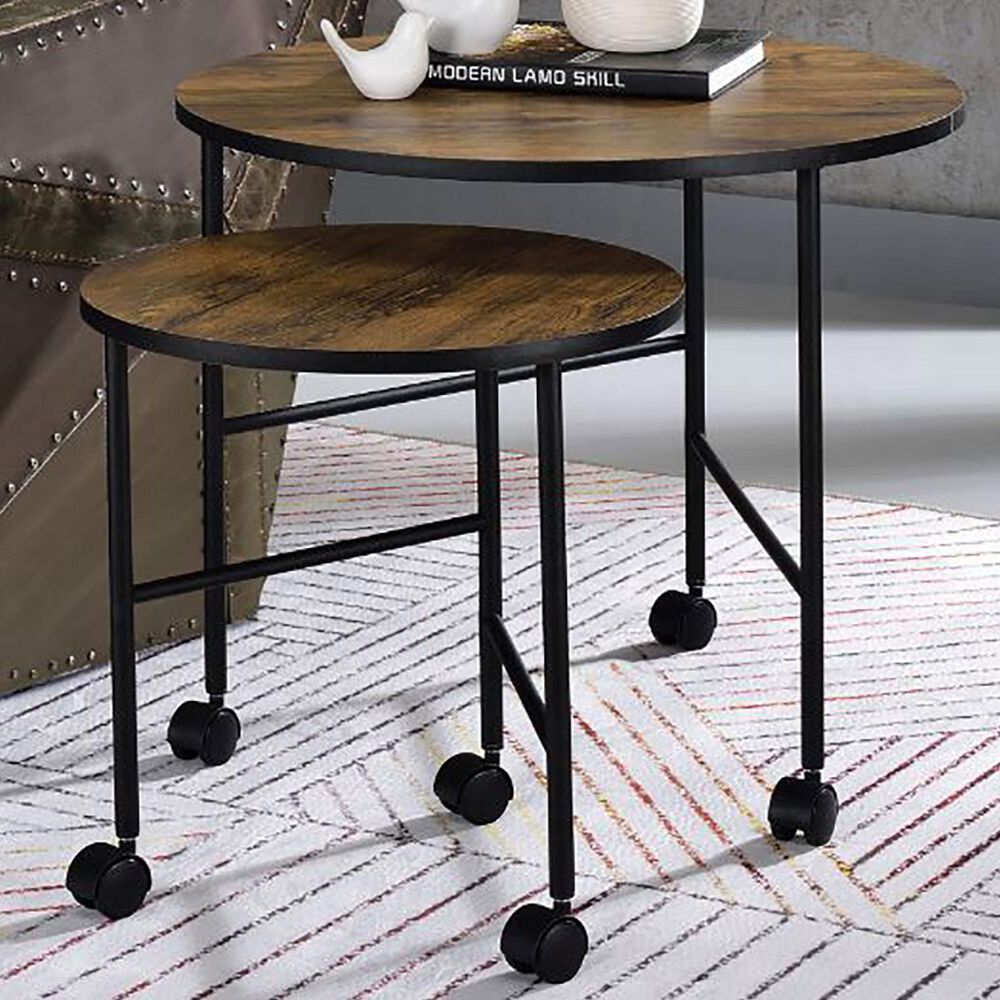 Gunnison Co. Oblis 2-Piece Nesting Tables in Vintage Oak, , large