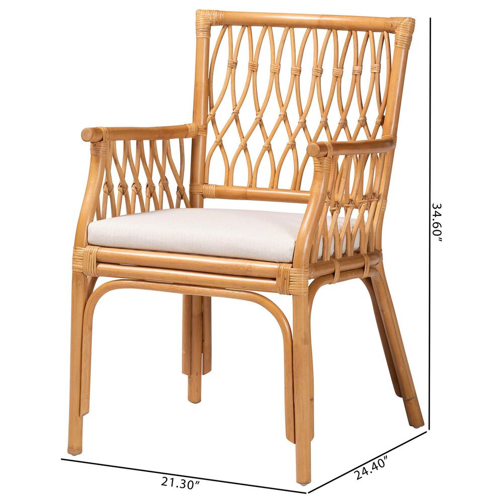 Baxton Studio Maisa Arm Chair in Neutral, , large