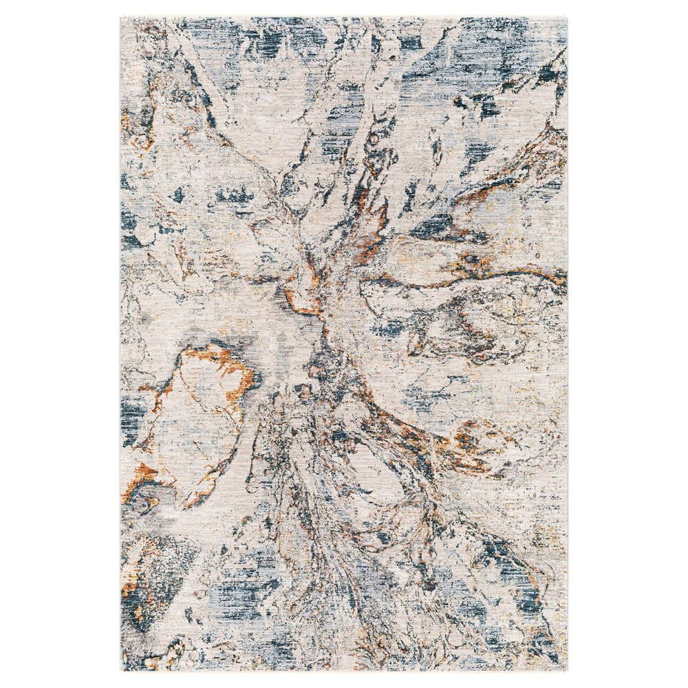 Surya Laila LAA-2316 5" x 7"6" Teal, Orange, Saffron, Gray, Beige and Cream Area Rug, , large