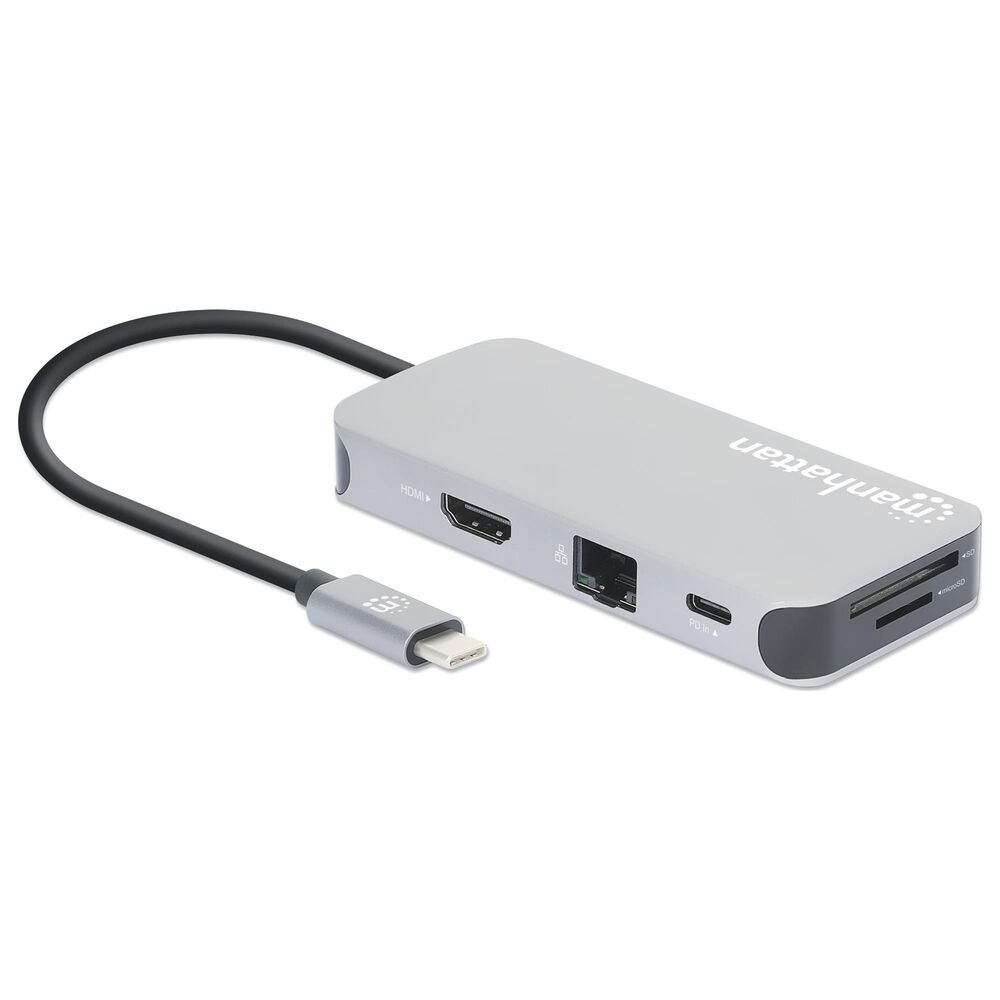 Manhattan USB-C 8-In-1 Docking Station with Power Delivery, , large