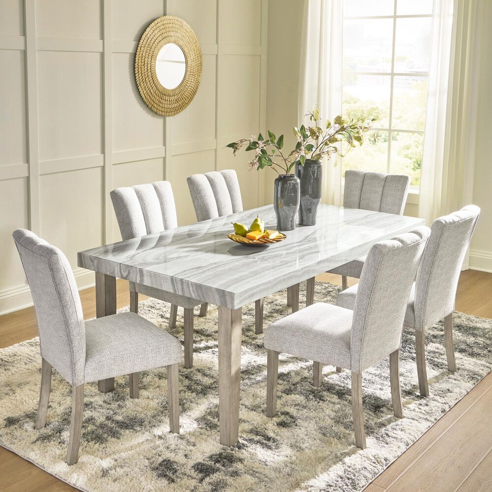 Ashley Larawyn Dining Table in Bisque, White and Gray - Table Only, , large