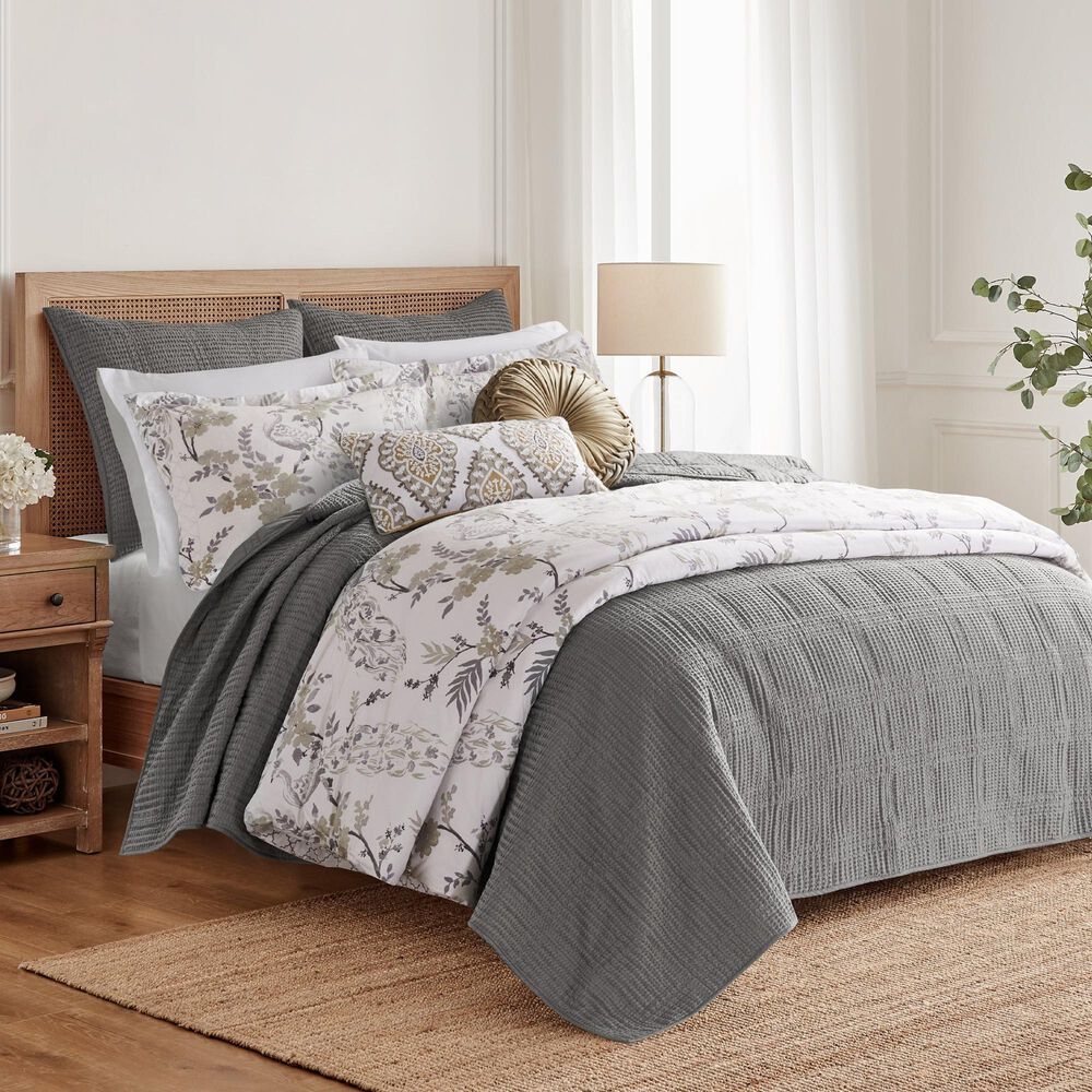 Levtex Cloud Waffle 3-Piece King Quilt Set in Grey, , large