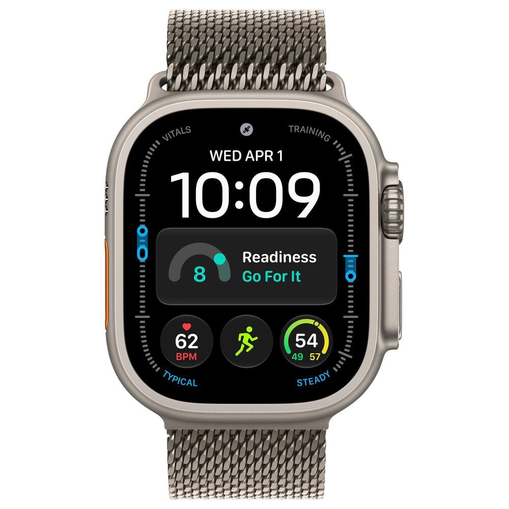 Apple Watch Ultra 4 (GPS + Cellular) 49mm Natural Titanium Case with Natural Titanium Milanese Loop - L, , large