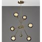 Adesso Starling 6-Light Chandelier in Antique Brass, , large