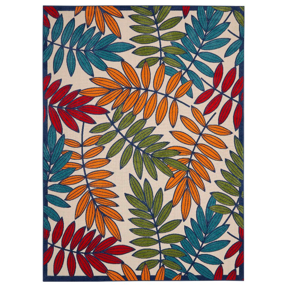 Nourison Aloha Floral 7" x 10" Multicolor Indoor/Outdoor Area Rug, , large