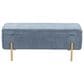 Lumisource Daniella Storage Bench with Blue Cushion in Gold, , large