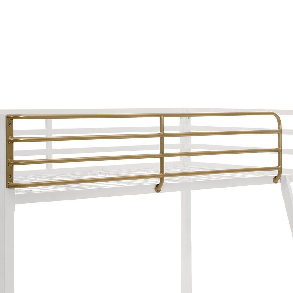 Furniture of America Haven Twin Loft Bed in White and Gold, , large