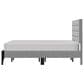 Richlands Furniture Maryhill Queen Platform Bed with Light Gray Upholstery in Black, , large
